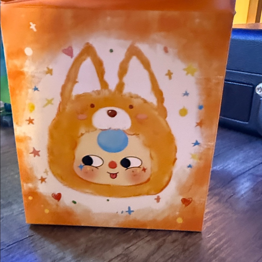 Cute Orange Animal Print Box